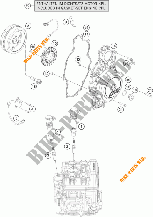 DYNAMO voor KTM 1290 SUPER ADVENTURE WHITE ABS 2016