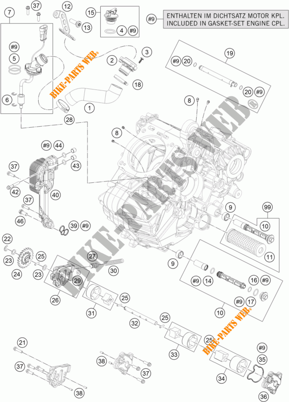 OLIEPOMP voor KTM 1290 SUPER ADVENTURE WHITE ABS 2015
