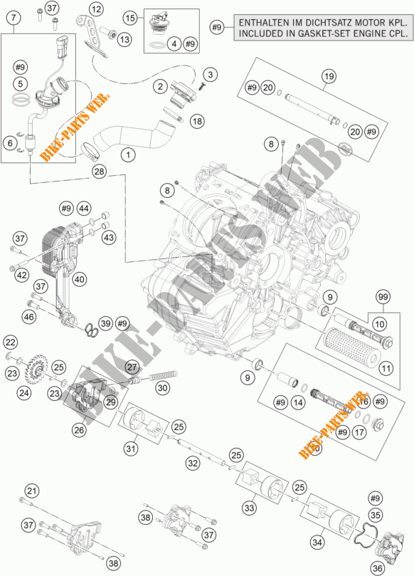 OLIEPOMP voor KTM 1290 SUPER ADVENTURE WHITE ABS 2015