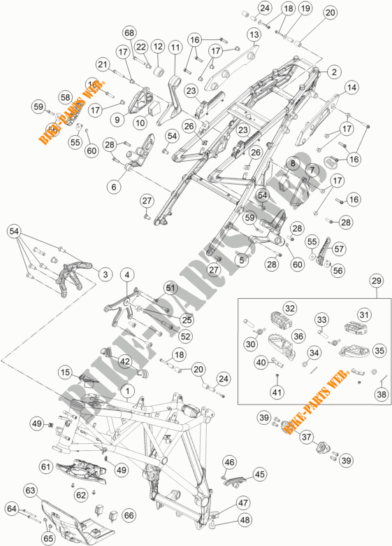FRAME voor KTM 1190 ADVENTURE R ABS 2016