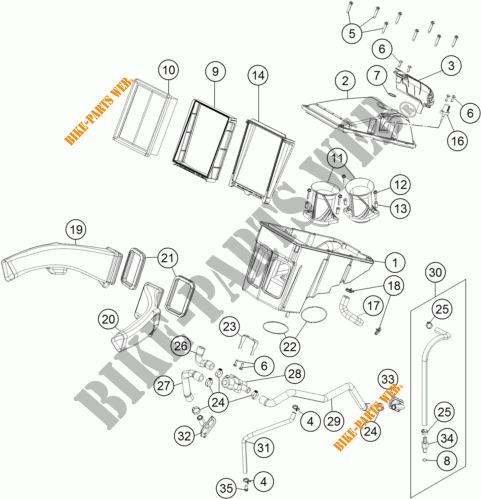 LUCHTFILTER voor KTM 1190 ADVENTURE R ABS 2016