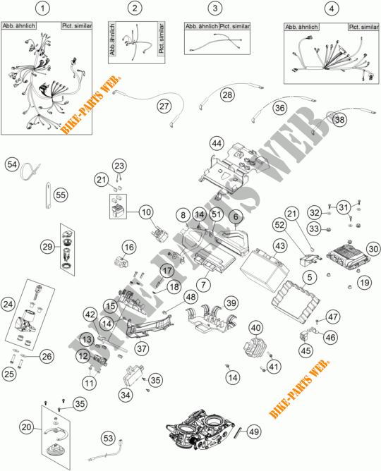 KABELBOOM voor KTM 1190 ADVENTURE R ABS 2016