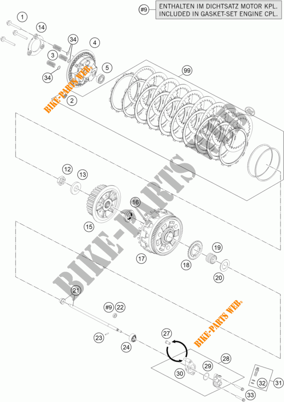 KOPPELING voor KTM 1190 ADVENTURE R ABS 2016