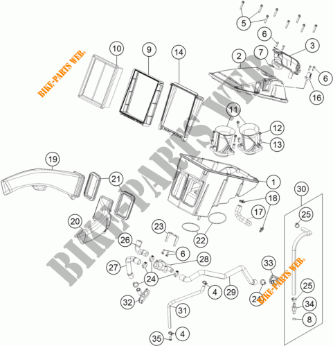LUCHTFILTER voor KTM 1190 ADVENTURE R ABS 2016