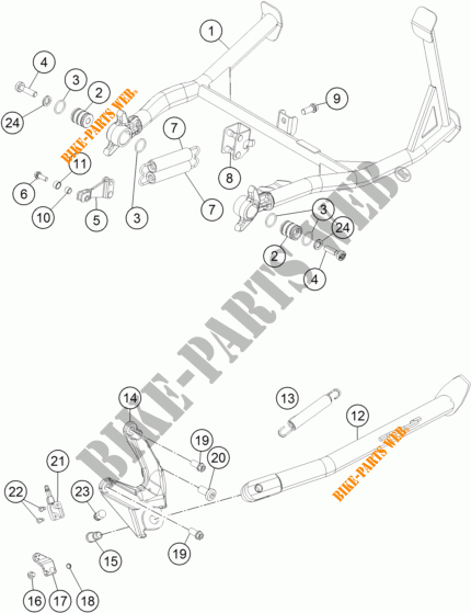 STANDAARD voor KTM 1190 ADVENTURE R ABS 2016