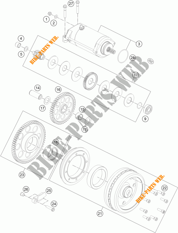 STARTMOTOR voor KTM 1190 ADVENTURE R ABS 2016