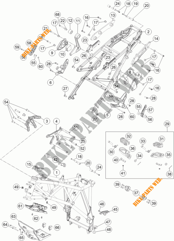FRAME voor KTM 1190 ADVENTURE R ABS 2016