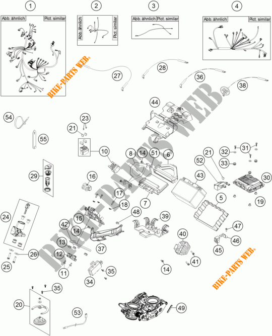 KABELBOOM voor KTM 1190 ADVENTURE R ABS 2015