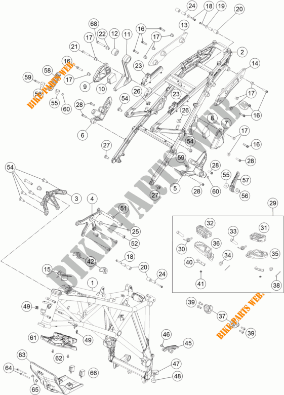 FRAME voor KTM 1190 ADVENTURE R ABS 2015