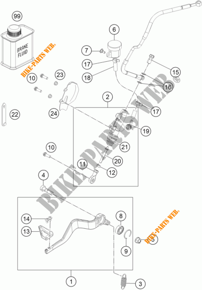 REMPOMP ACHTER voor KTM 1190 ADVENTURE R ABS 2014