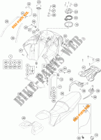 TANK / ZADEL voor KTM 1190 ADVENTURE R ABS 2014