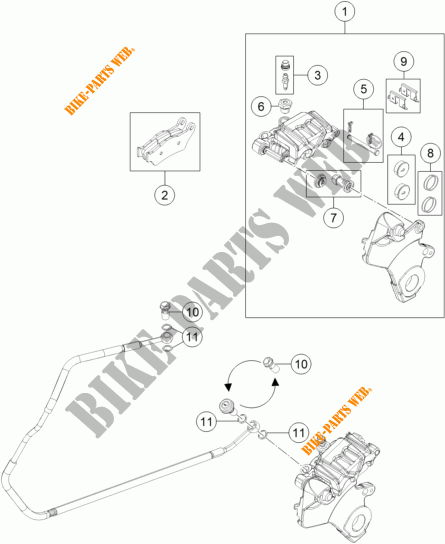 REMKLAUW ACHTER voor KTM 1190 ADVENTURE R ABS 2013