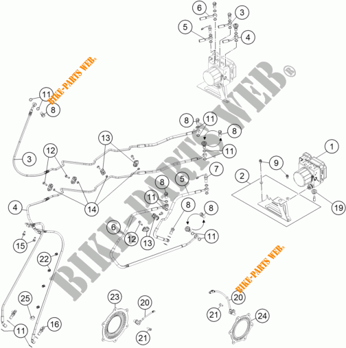 REMSYSTEEM ABS voor KTM 1190 ADVENTURE R ABS 2013
