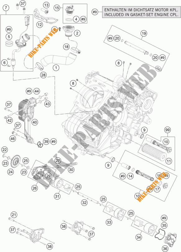 OLIEPOMP voor KTM 1190 ADVENTURE ABS ORANGE 2016