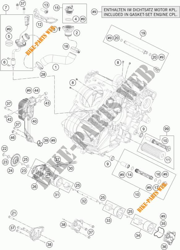 OLIEPOMP voor KTM 1190 ADVENTURE ABS ORANGE 2016
