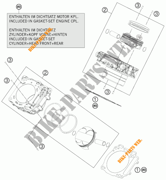 CILINDER voor KTM 1190 ADVENTURE ABS GREY 2016