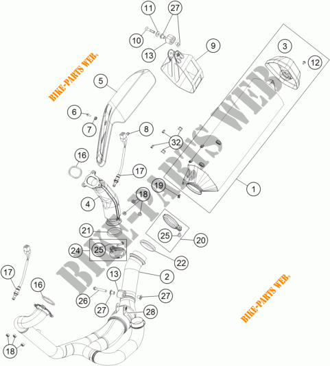 UITLAAT voor KTM 1190 ADVENTURE ABS GREY 2016