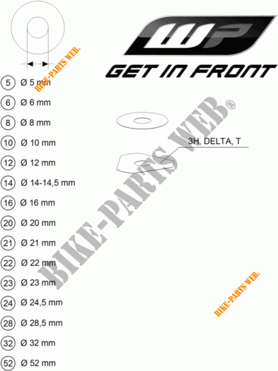 WP SHIMS FOR SETTING voor KTM 1190 ADVENTURE ABS GREY 2016
