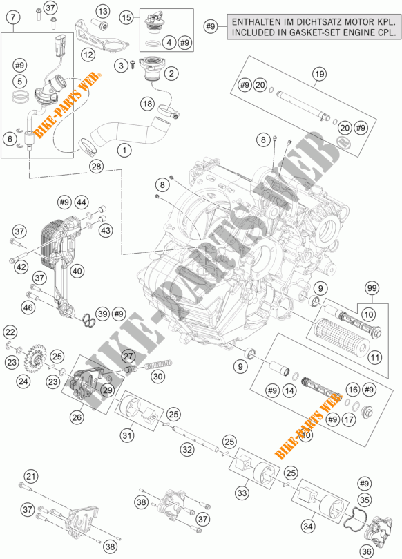 OLIEPOMP voor KTM 1190 ADVENTURE ABS ORANGE 2015