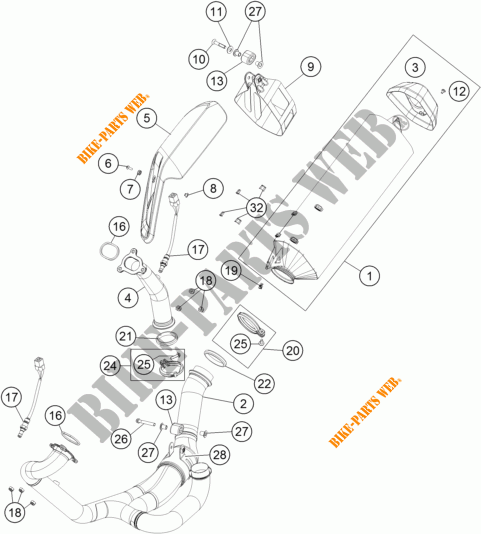 UITLAAT voor KTM 1190 ADVENTURE ABS GREY 2015