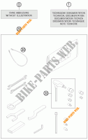 GEREEDSCHAPSET / HANDBOEK / OPTIES voor KTM 1190 RC8 R BLACK 2011