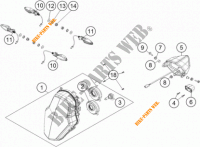 KOPLAMP / ACHTERLICHT voor KTM 1190 ADVENTURE ABS GREY 2015