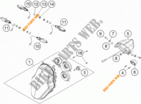 KOPLAMP / ACHTERLICHT voor KTM 1190 ADVENTURE ABS GREY WES. 2015