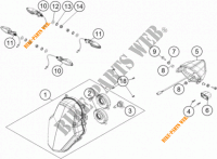 KOPLAMP / ACHTERLICHT voor KTM 1190 ADVENTURE ABS ORANGE 2015