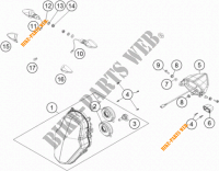 KOPLAMP / ACHTERLICHT voor KTM 1190 ADVENTURE ABS ORANGE 2014