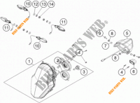 KOPLAMP / ACHTERLICHT voor KTM 1190 ADVENTURE ABS GREY 2014