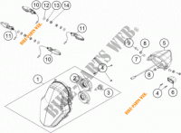 KOPLAMP / ACHTERLICHT voor KTM 1190 ADVENTURE ABS ORANGE WES. 2014