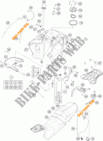 TANK / ZADEL voor KTM 1190 ADVENTURE ABS GREY WES. 2014