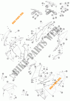 PLASTIC voor KTM 1190 RC8 R LIMITED EDITION AKRAPOVIC 2010