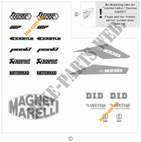 STICKERS voor KTM 1190 RC8 R LIMITED EDITION AKRAPOVIC 2010