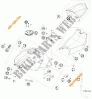 TANK / ZADEL voor KTM 1190 RC8 R LIMITED EDITION AKRAPOVIC 2010