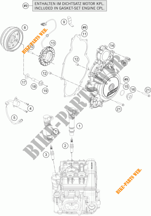 DYNAMO voor KTM 1190 ADVENTURE ABS GREY 2013