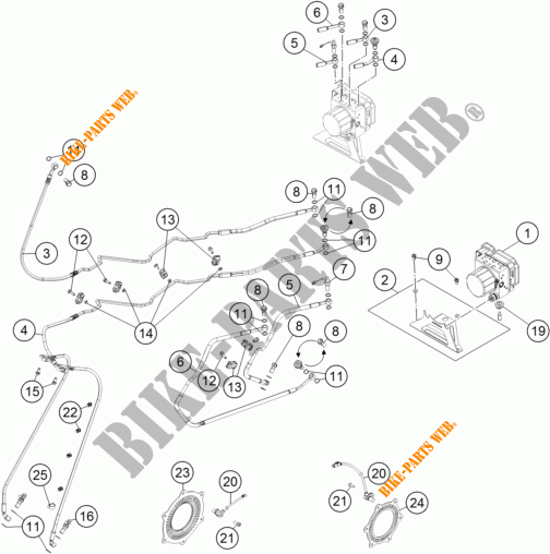 REMSYSTEEM ABS voor KTM 1190 ADVENTURE ABS GREY 2013