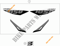 STICKERS voor KTM 1050 ADVENTURE ABS 2016