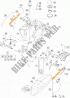 TANK / ZADEL voor KTM 1050 ADVENTURE ABS 2016