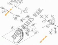 KOPLAMP / ACHTERLICHT voor KTM 1050 ADVENTURE ABS 2015