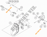 KOPLAMP / ACHTERLICHT voor KTM 1050 ADVENTURE ABS 2015