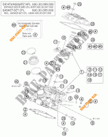 CILINDERKOP ACHTER voor KTM 990 ADVENTURE R SPECIAL EDITION 2012
