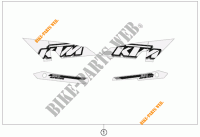 STICKERS voor KTM 990 ADVENTURE WHITE ABS 2012