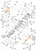 TANK / ZADEL voor KTM 990 ADVENTURE WHITE ABS 2012