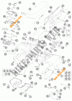 TANK / ZADEL voor KTM 990 ADVENTURE WHITE ABS SPECIAL EDITION 2012