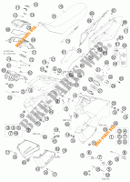 TANK / ZADEL voor KTM 990 ADVENTURE ORANGE ABS 2010