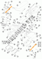 TANK / ZADEL voor KTM 990 ADVENTURE ORANGE ABS 2010