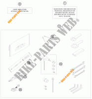 GEREEDSCHAPSET / HANDBOEK / OPTIES voor KTM 990 ADVENTURE ORANGE ABS 2010