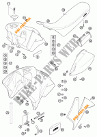 TANK / ZADEL voor KTM 640 LC4-E SUPERMOTO ROT 2002