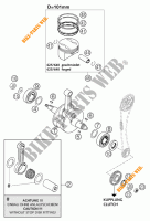 KRUKAS / ZUIGER voor KTM 640 LC4 SUPERMOTO ORANGE 2003